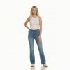 High-Waist Button-Fly Flare Jeans