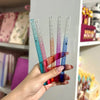Transparent Straight Ruler with colorful gradient edges