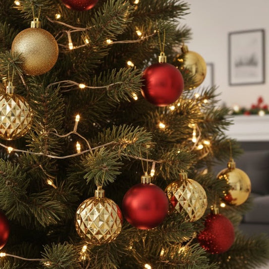 Christmas 15 Bauble gold and red