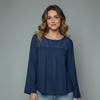 Long-Sleeve Embroidered Blouse for girls