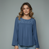 Long-Sleeve Embroidered Blouse for girls