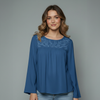 Long-Sleeve Embroidered Blouse for girls