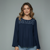 Long-Sleeve Embroidered Blouse for girls