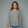 Long-Sleeve Embroidered Blouse for girls