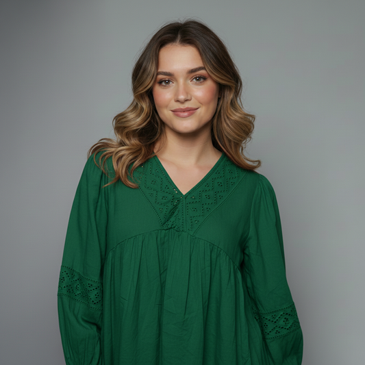 Women's Embroidered Boho Blouse Top