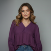 Women's Embroidered Boho Blouse Top