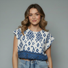 Women's Tribal Print Cotton Casual Blouse