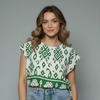 Women's Tribal Print Cotton Casual Blouse