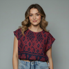 Women's Tribal Print Cotton Casual Blouse