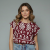 Women's Tribal Print Cotton Casual Blouse