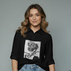 Women's Graphic Printed Polo Top
