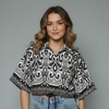 Women's Abstract Geometric Print Casual Blouse