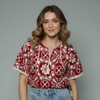 Bohemian Embroidered Tassel Floral Blouse for girls
