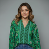 Women's Floral Printed Long Sleeve Blouse