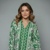 Women's Floral Printed Long Sleeve Blouse