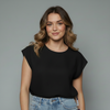 Women's Geometric Printed Cap Sleeve Blouse