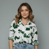 Abstract Floral Print Shirt Blouse for girls