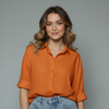 Abstract Floral Print Shirt Blouse for girls