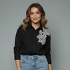 Women's Striped Lace Detail Button-Down Shirt Blouse