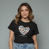 Heart Graphic Ribbed top for girls