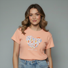 Heart Graphic Ribbed top for girls