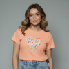 Heart Graphic Ribbed top for girls
