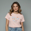 Heart Graphic Ribbed top for girls