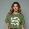 Women's Positive Vibes Graphic Crop Top