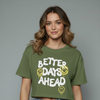 Women's Positive Vibes Graphic Crop Top
