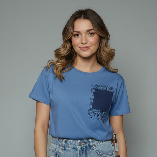 Vintage Comic-Inspired Pocket Top for girls