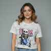 Urban Marbled Teddy Graphic Printed top for girls