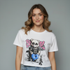 Urban Marbled Teddy Graphic Printed top for girls
