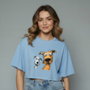 Playful Pup Graphic Printed Top