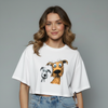 Playful Pup Graphic Printed Top