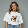 Playful Pup Graphic Printed Top