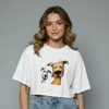 Playful Pup Graphic Printed Top